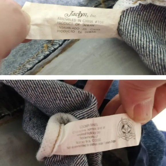 VINTAGE Y2K Jaclyn Looney Tunes Tweety Bird Beaded Denim Jean Big Backpack Bag - Picture 8 of 13